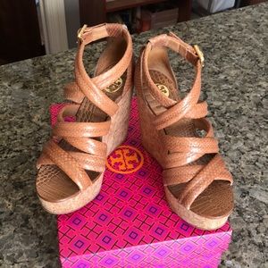 Tory Burch cork Wedges